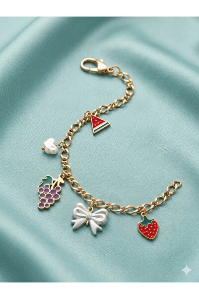 Çelik Fruit Party Charm Bracelet