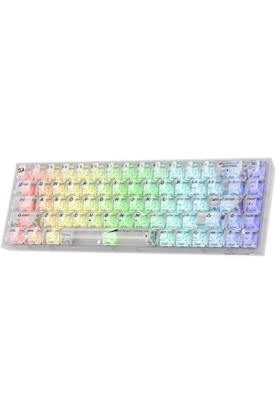 REDRAGON لوحة مفاتيح ألعاب لاسلكية K631 PRO 65% بثلاثة أوضاع وإضاءة RGB، 68 م...