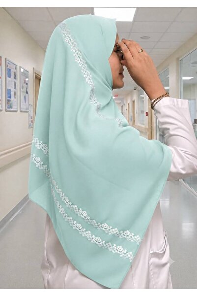 Veil Designer طرحة بوال بتطريز ابيض قماش ياباني االمقاس : 60 * 190