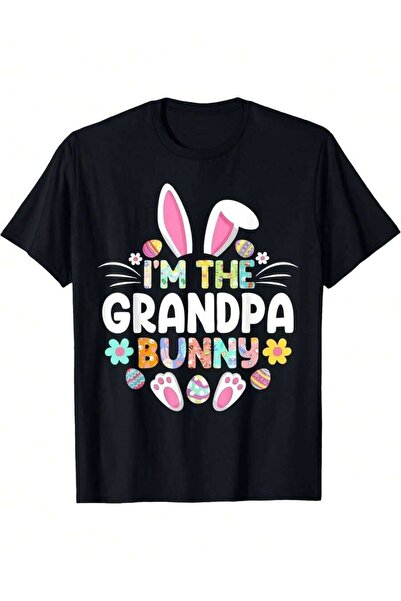 25W تي شيرت I'm The Grandpa Bunny Funny Easter Day Family Matching T Shirt مر...