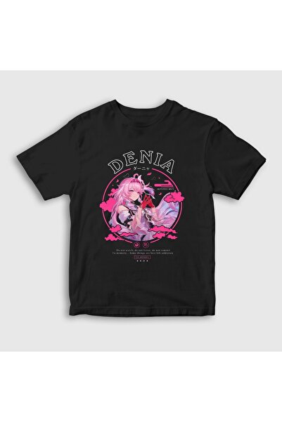 Presmono Unisex Kids Black Denia Wuthering Waves T-Shirt 616783Tt