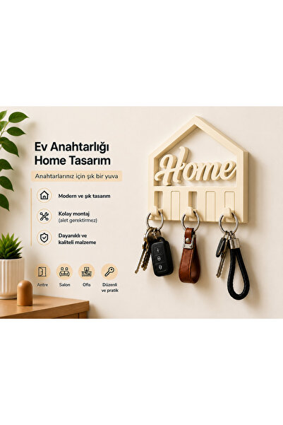 farist Stylish Home Keychain Hanger |   Decorative 3D Printing Wall Key Organ...
