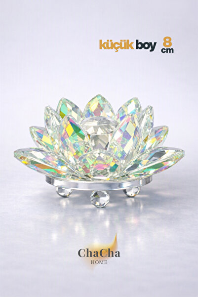 ChaCha Home Padma | Feng Shui Lüks Kristal Kesim Nilüfer Çiçeği -Lotus Dekora...