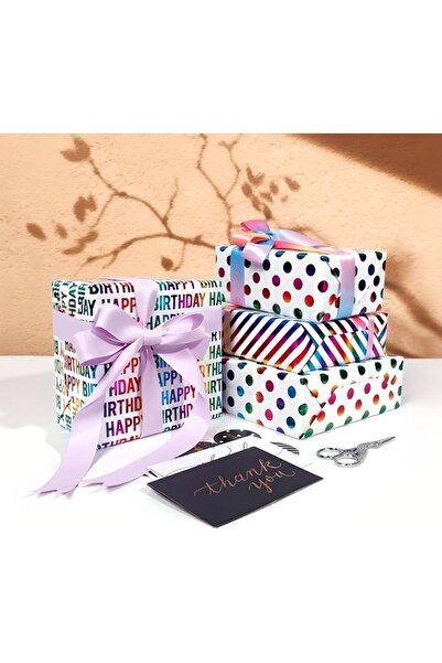 Yelajoy Gift Wrapping Paper Rolls - 3 Pack, 17x120 Inches Thick Birthday Wrap...