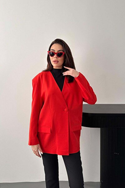 Clothes Fast سترة نسائية من كورال بياقة على شكل حرف V وأكمام طويلة مع تنورة م...