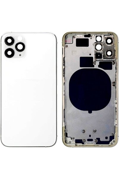 OEM Πίσω Πλαίσιο Με Τζαμάκι Και Πλαϊνά Κουμπιά iPhone 11 Pro Λευκό
