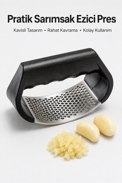 FLY LIFE Practical Shake-On Garlic Crusher Press Stainless Steel Perforated S...