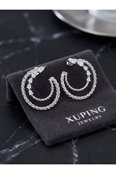 Xuping Jewelry Halka Zirkon Taşlı Küpe