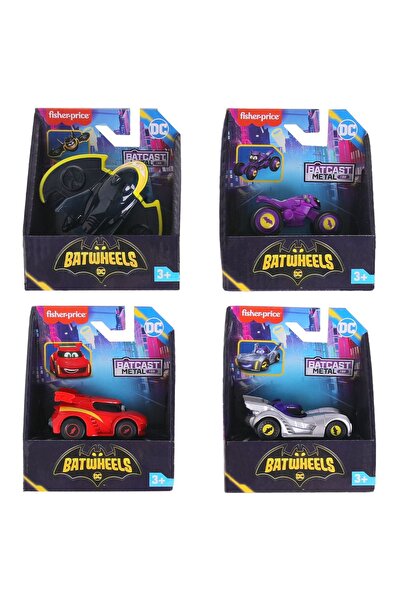 mattel Fisher-Price Batwheels Mașină de curse metalică cu supereroi DC - Scar...