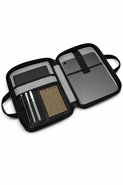 MARLENE KLAR 10.2/10.9/11/11.5/12/12.9 Inç Tüm Markalarla Uyumlu Organizer Omuz, El, Tablet Kılıfı Çantası