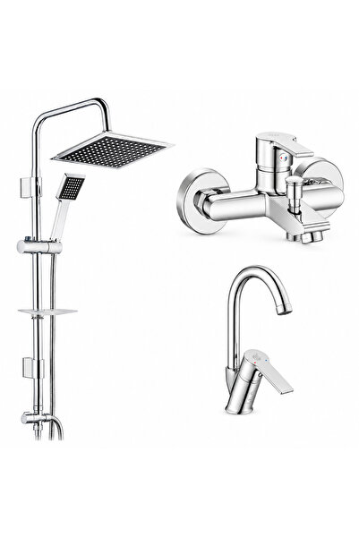 AR E.C.A Lite Bathroom Faucet + Swan Spout Sink Faucet + Tema 53260 Quadro Ra...