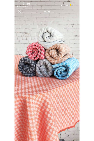 garaccu Şık Masa Örtüsü Pötikareli Piknik Örtüsü Sofra Bezi 130x170 Cm Kırmızı
