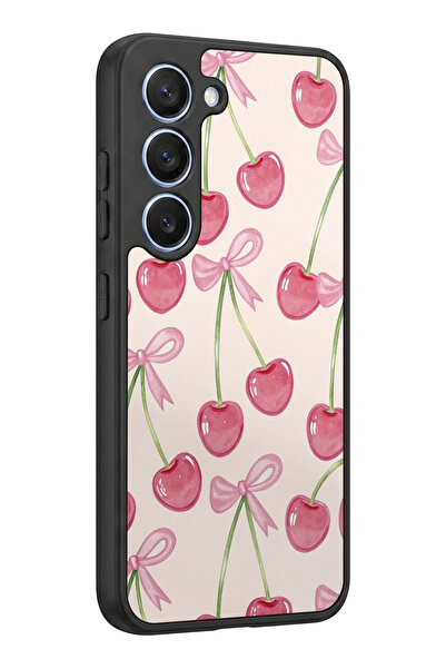 TECNO Spark 40 Pro Uyumlu Meyve Tasarımlı Glossy Mat Siyah Silikon Telefon Kı...