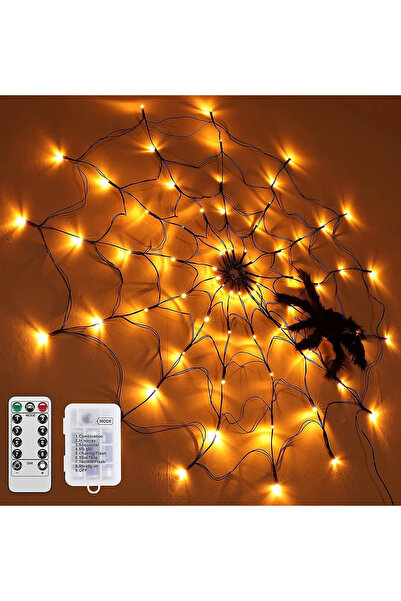 GGEROU Decorations Lights, LED Spider Web Lights, 70 LEDs Spider Web Light wi...