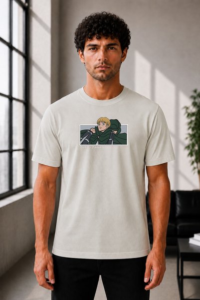 FAUNION Unisex Oversize Embroidered Attack on Titan Armin Arlert Design 100% ...