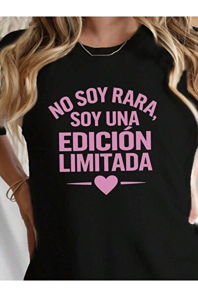 LİNA06 Women's Casual Short Sleeve Round Neck T-Shirt With 'No Rara, Soy Una ...
