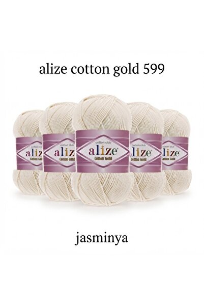 Alize 5 Adet Renk no 599 Cotton Gold Amigurumi Ipi 100 Gr El Örgü İpi Punch İpi