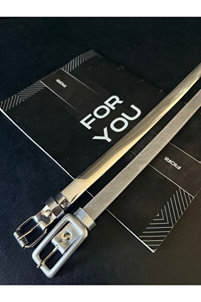 Fiori 2-Pack Rectangular Silver Plated Buckle Thin Women's Trouser Belt, Jack...