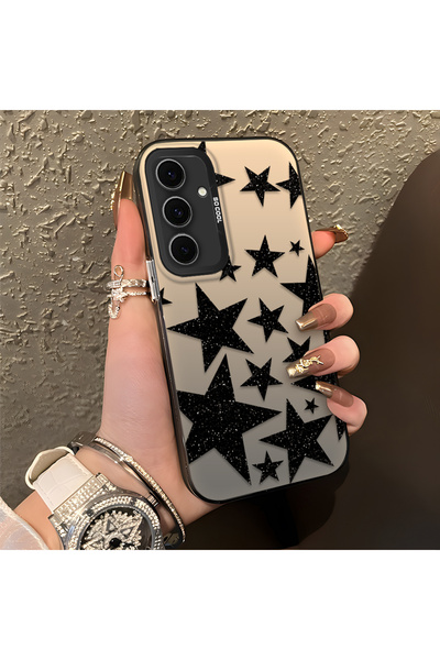 CHICASELUX Samsung Galaxy S24 Fe Compatible High-Quality Flat Print Black Sta...