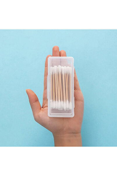 STARSTAR Transparent Polypropylene Cotton Swab Containers – 4-pack
