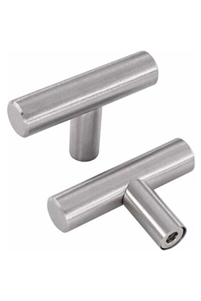 STARSTAR A set of 10 silver handles - T-shaped knob furniture door handles an...