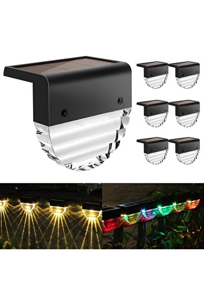 STARSTAR Solar Deck Lights 6-Pack Waterproof LED Step Lights Outdoor Fence Li...