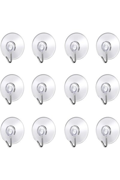 STARSTAR Wall hooks with suction cups, small plastic suction cups with round ...