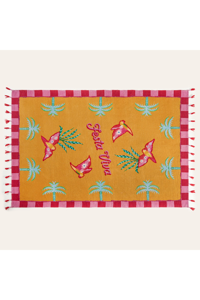 Zsa Zsa Zsu Rajna Sarı Pamuk Kilim 80x150 Cm