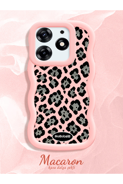 CHICASELUX Tecno Spark 10 Pro Compatible Wavy Frame Leopard Print High Qualit...