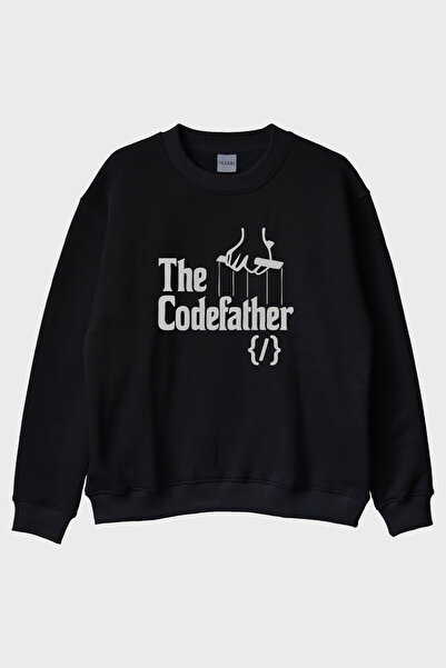 lofux The Codefather Black Crew Neck Sweatshirt