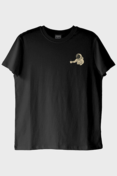 lofux Space Coffee Black T-Shirt