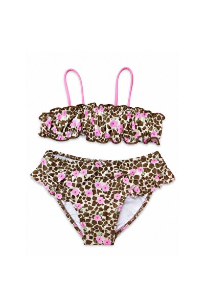 crool Παιδικό Μαγιό Μπικίνι Croolita "Animal Print"-Καφέ/Ροζ