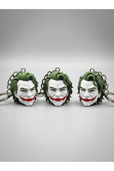 Genel Markalar Batman Joker Yüz Anahtarlık - Joker Face Keychain Charm