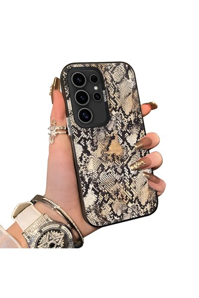 ucuc Samsung Galaxy S24 Ultra Compatible Hard Acrylic Back Silicone Edge Lens...