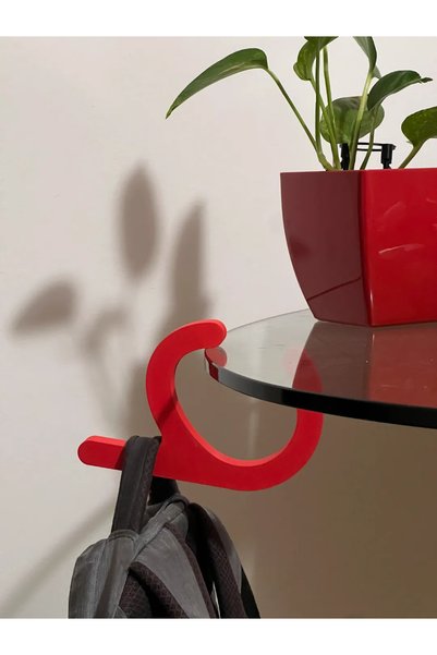 keysa Table Edge Bag Hanger – White Practical Table Hanger |   Bag, Headphone and Accessory Organizer