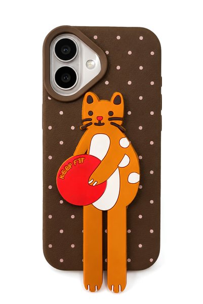 QUSCHU iPhone 17 Compatible Soft Touch Silicone Phone Case with Stand and 3D ...