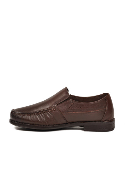Voyager Men's Brown Genuine Leather Comfort Sole Laceless Classic Moccasin Lo...