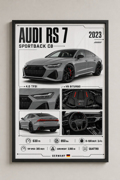 Miutic Print Studio Tablou decorativ auto Audi RS7 Sportback Performance cu s...
