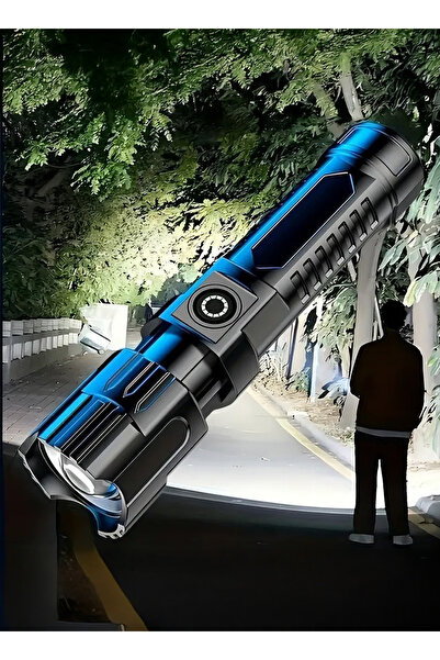 Generic Multifunctional LED Flashlight 10W Battery Powered Portable Torch wit...