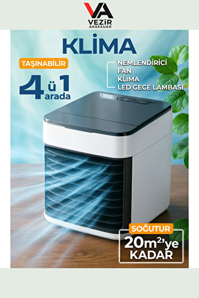 Vezir Aksesuar Ultra Mini Hava Soğutucu | USB Taşınabilir Klima | 750 ml Su H...