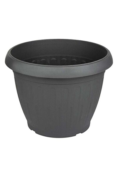 BAMI NETWORK Ghiveci flori plastic antracit 20x18cm 3.2l decor gradina