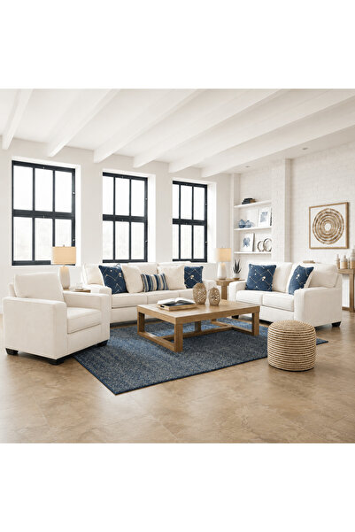 Ashley Furniture طقم أريكة بادوفا مع سجادة مجانية (أريكة، كنبة ثنائية المقعد،...