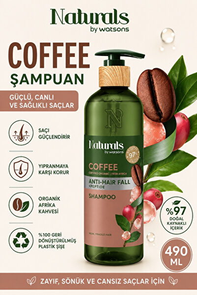 Naturals By Watsons Strengthening & Anti-Hair Loss: Coffee Shampoo 490 ml - W...