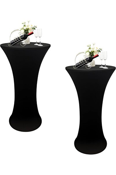 STARSTAR 2-Piece 60 x 109 cm Round Cocktail Tablecloth Stretch Table Covers f...