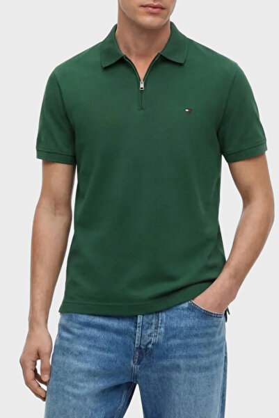 Tommy Hilfiger Pamuk Karışımlı Regular Fit Yarım Fermuarlı Polo Yaka T Shirt ...