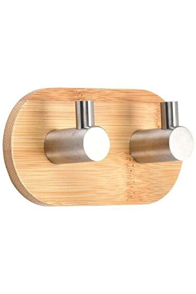 STARSTAR Wall hooks made of bamboo and stainless steel with a brushed coating...