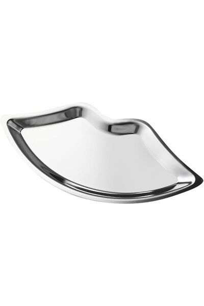 STARSTAR 2-Piece Stainless Steel Lip-Shaped Jewelry Tray,Metal Jewelry Dish,C...