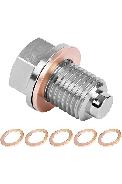 STARSTAR Magnetic drain plug, magnetic oil pan drain nut, with washer, stainl...