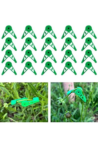 STARSTAR 20-Pack Green 360° Adjustable Plant Bending Clips, 35 x 10 x 2 mm, L...
