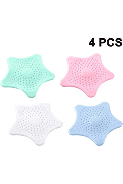 STARSTAR 4-Piece Silicone Drain Filter, Shower Hair Filter, Sink Filter, Sili...